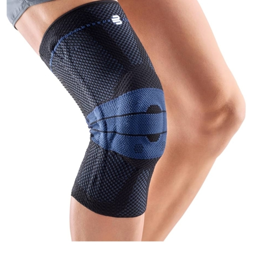 Bauerfeind GenuTrain Compression Knee Sleeve with Blue Support Panel